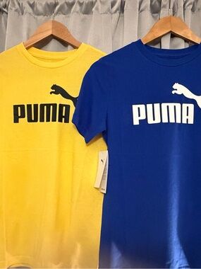 Puma Yellow & Blue Short Sleeve Tees